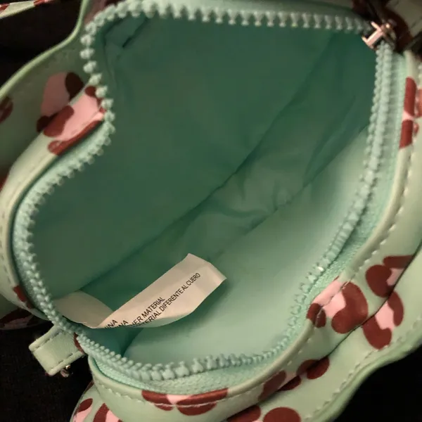 Heart Shaped Leopard Print Crossbody Bag Mint Green Pink Animal Print Purse - Image 5