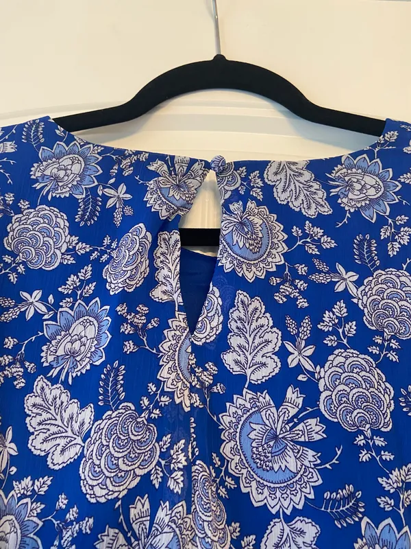 Royal Blue Paisley Dress - Image 3
