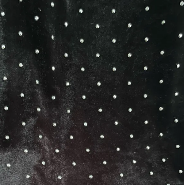 H&M Velvet Rhinestone Black Dress - Image 3