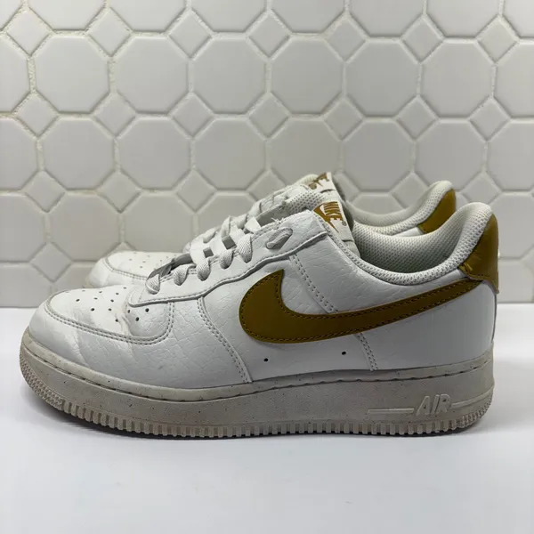 Nike Air Force 1 Sneakers Womens 8 White Bronze DV3808-101 Low Top - Image 2