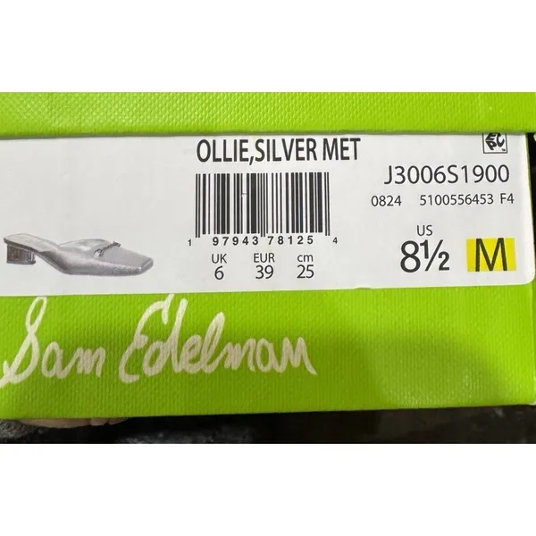 Sam Edelman Women Ollie Square Toe Bit Mule in Silver Size 8.5 Equestrian - Image 10