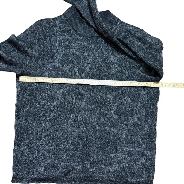 by Anthropologie Hanna Lace Merino Wool Mock‎ Neck Sweater Sz M Black Sheer - Image 7