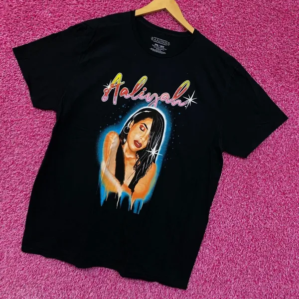 Aaliyah Airbrush Queen of Urban Pop Self-titled Album Tee 2X - Image 3