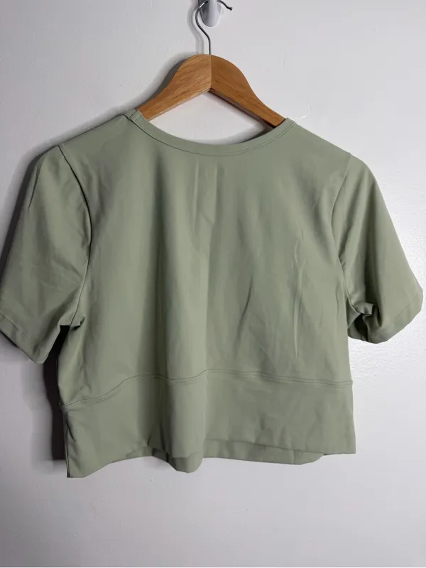 NEW FLX Affirmation Travel Crop Top Light Green XL Activewear‎ Athleisure Gym - Image 3