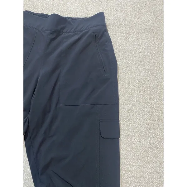 Athleta Pants Womens 12 Black Cargo Stretch Joggers Athletic Outdoor Zip Pocket - Image 5