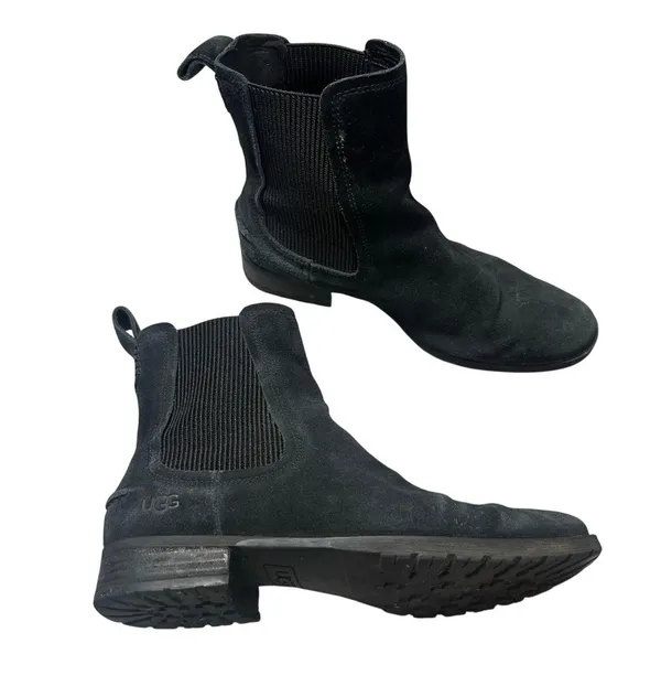 Ugg Black Suede Ankle Boots - Image 2