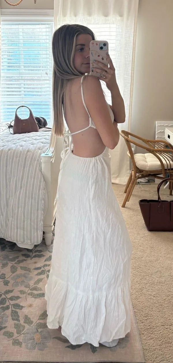 Charlie Holiday White Backless Dress - Image 2