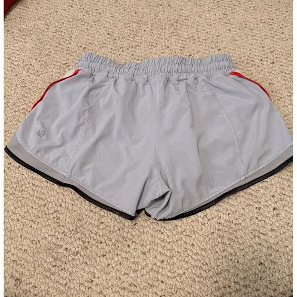 Lululemon Super Squad Short 4 Silver Fox Angel Wing Black Coral 3" Running - Image 4