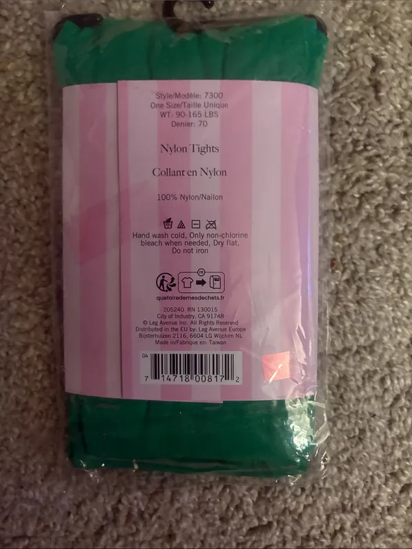 Leg Avenue Green Nylon Tights for costume new - Image 5
