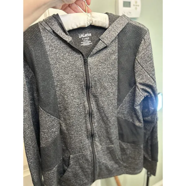 Litletics Gray Full Zip Women’s Hooded Performance Jacket XL Stretch Athleisure - Image 9