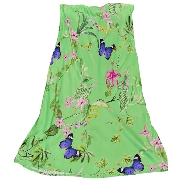 Anthropologie The Tilda Midi Slip Skirt Floral Butterfly Print Y2K 90s Medium - Image 9