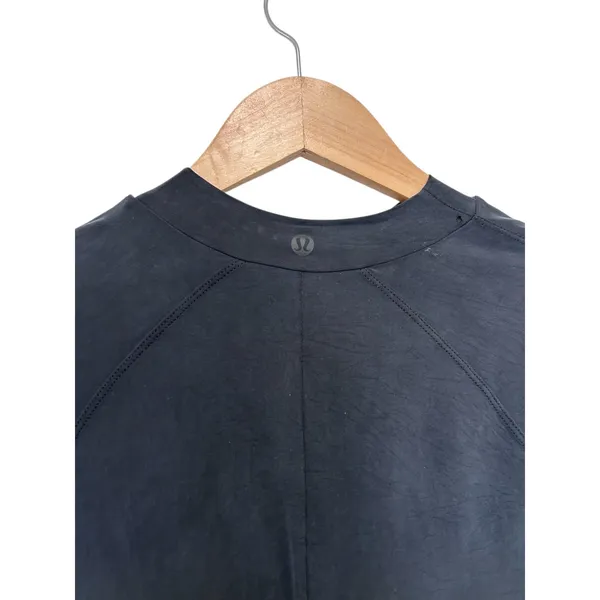 Lululemon Gray Mock Neck Long Sleeve Shirt Sz S - Image 3