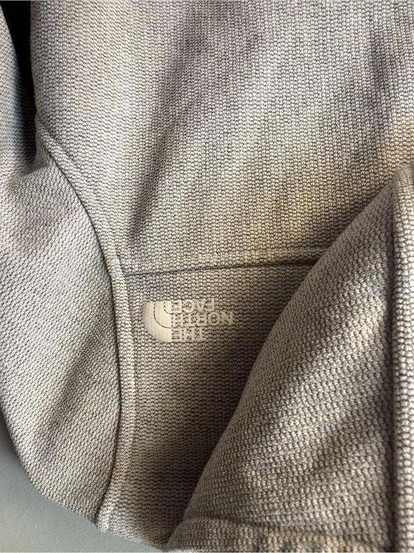 The North Face Women’s‎ Small Gray Snap Neck Hoodie Pullover Sweatshirt - Image 3