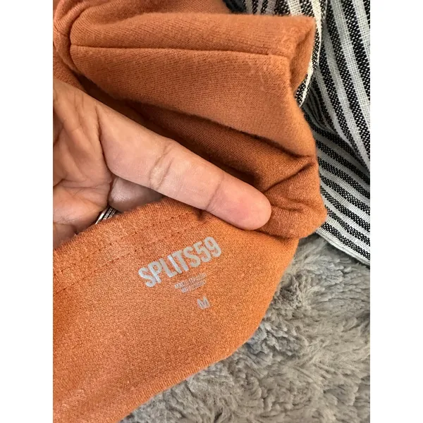 Split59 Raqel High Waisted Fleece Flare Pant in Rust Womans Medium - Image 11
