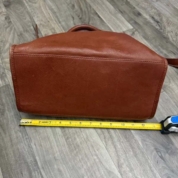 American Leather Co Long Beach Satchel Crossbody Bag Brandy Brown - Image 4