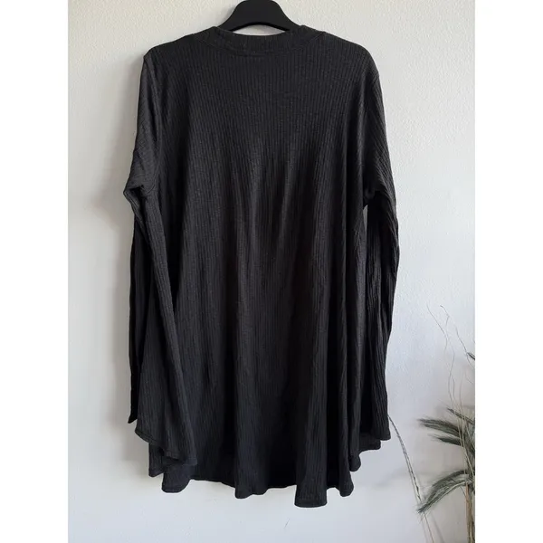 Lululemon Top‎ Dare to Drape Ribbed Knit Long Sleeve Tencel Cotton Grey Large - Image 3