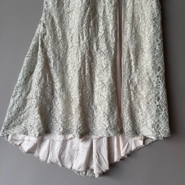 Aspeed Boho Moody Prom Lace Beaded Mermaid Gown Large Champagne‎ - Image 3