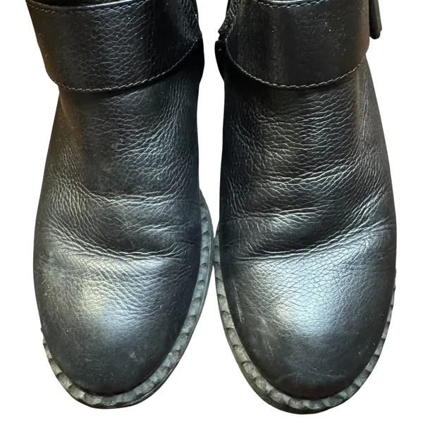 Gentle Souls Booties Womens Size 8 Black Leather Binta Slit Moto‎ Bootie Zip - Image 3