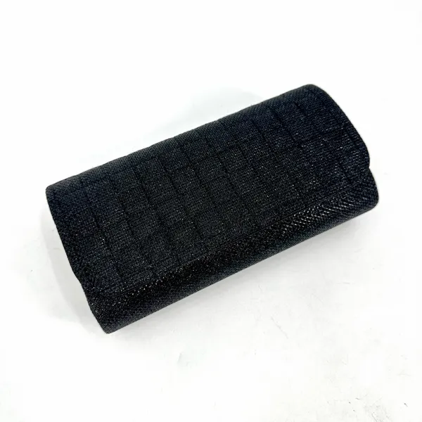 Clutch Purse Evening Bag Shoulder Strap Small Flap Black Shimmer Sparkle Prom - Image 11