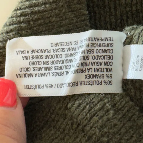 1619 | A‎ New Day Ribbed Knit Scoop Neck Crop Tank Top Olive Green Womens XS - Image 6