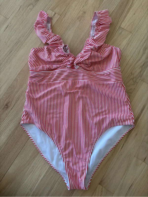 Pink Lily Striped One-Piece Swimsuit - Image 2