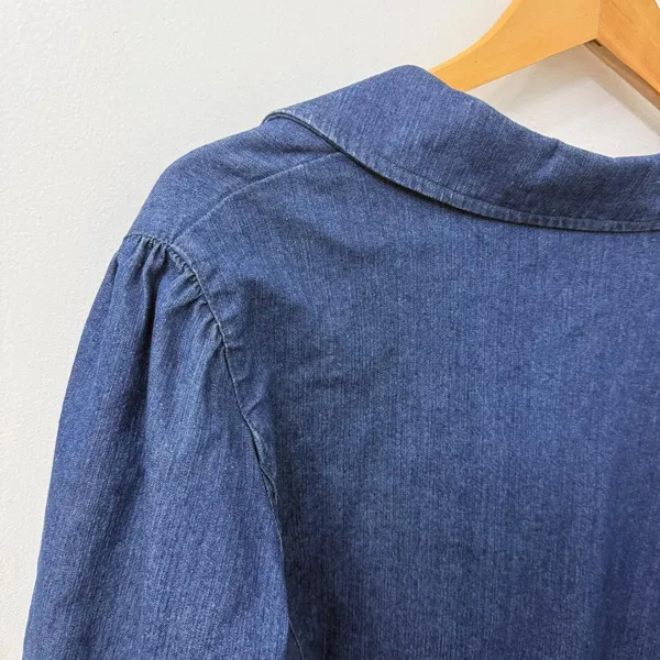 Vintage Old Navy Denim Blazer Jacket Y2K‎ Masc Sleek Office Hipster Minimalist - Image 5