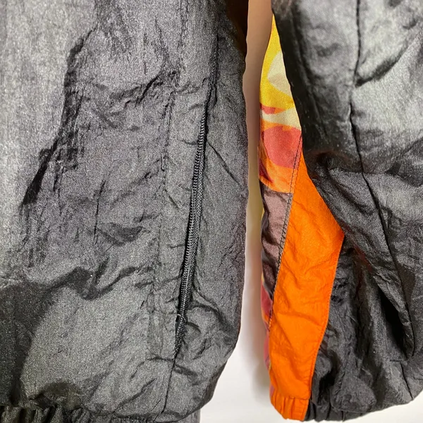 Seek The Label LF Black Brown Orange‎ Nylon Windbreaker Jacket Womens XS - Image 6