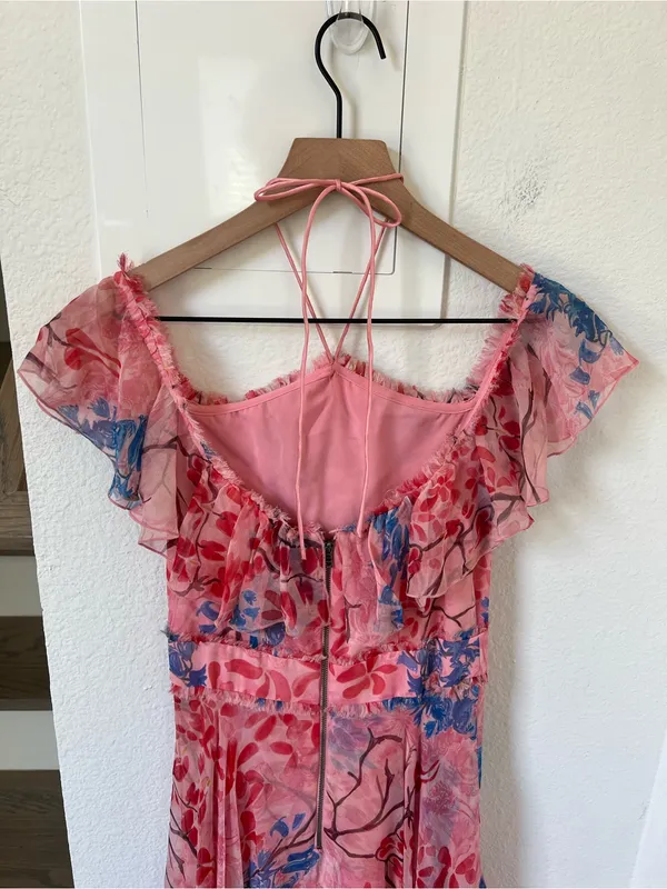Alice + Olivia Galina Handkerchief Maxi Dress in Pink - Image 6