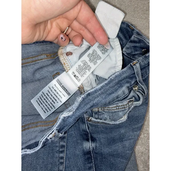 good american good cuts cropped bootcut jeans good waist 4/27 - Image 7