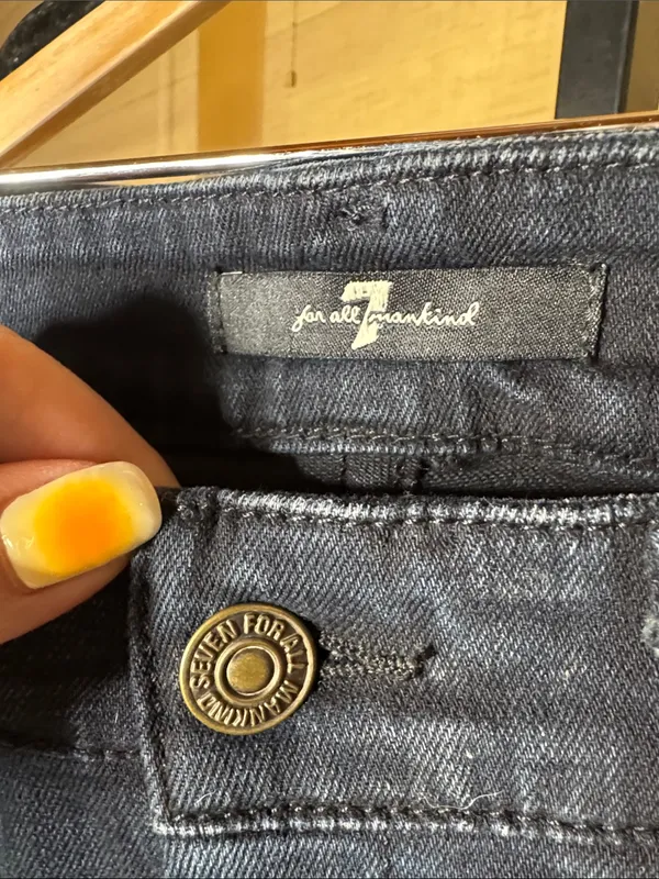 7 For All Mankind Kimmie Bootcut Jeans High Waves Wash Size 27 - Image 6