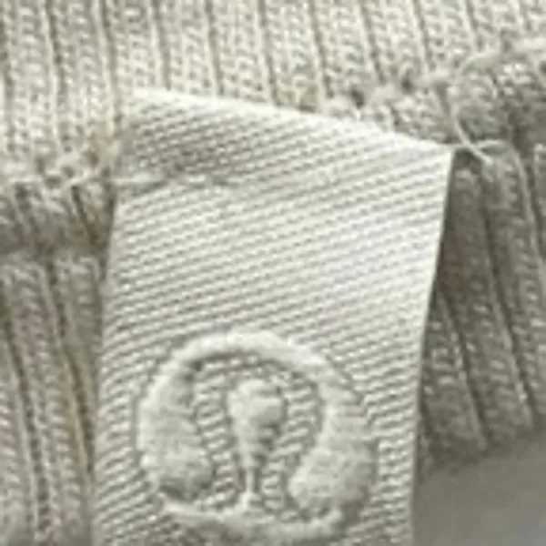 Lululemon Women's White Rib Knit Long Sleeve Crew Neck Crop Shirt Sweater Top 2 - Image 3
