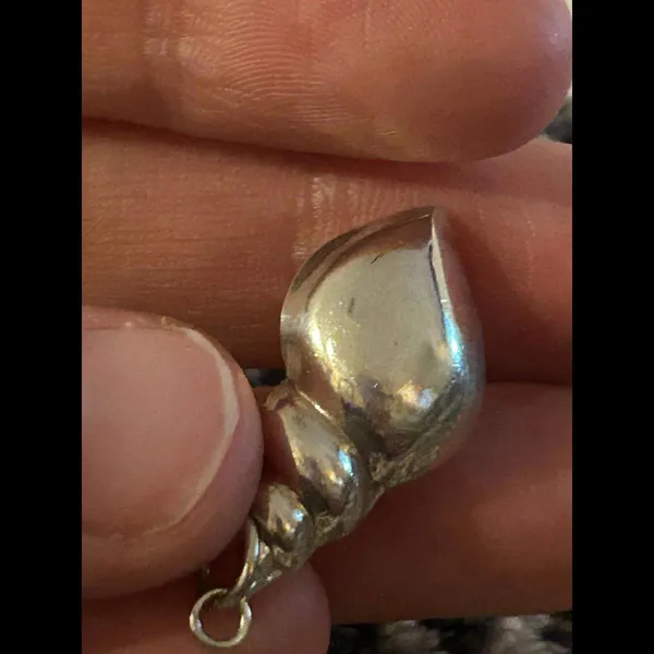 Silver plated seashell sea shell cute i9 - Image 5