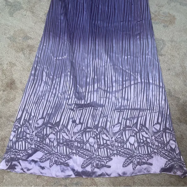 Vintage Purple Ombré Silk Maxi Dress - Image 4