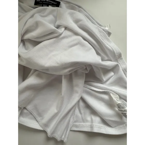 See You Monday White Tube Top Strapless Basic Crop‎ ST8412 XL NWT - Image 7