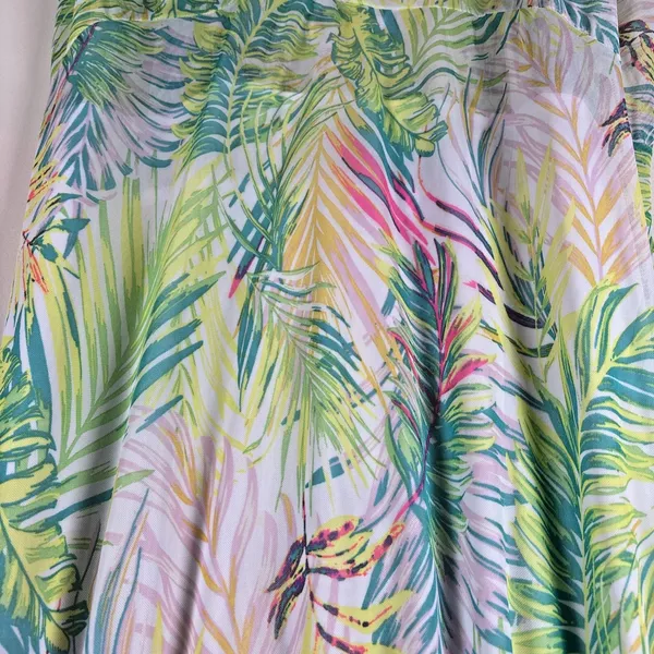 New Harlow Rose Skirt Womens Sz M Tropical Mesh Knit Hi Low‎ Maxi Palm Beach - Image 11