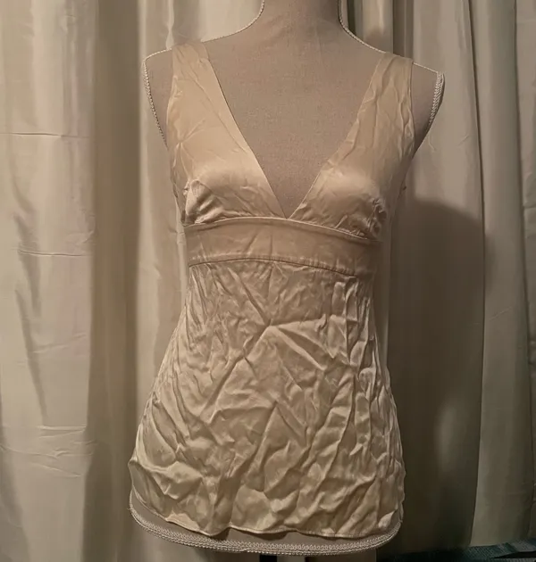 J.Crew Ivory Silk Deep V Cami - Image 2