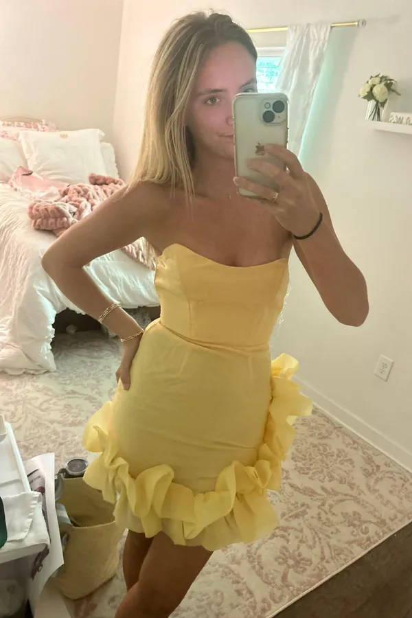 Hazel and Olive Yellow Mini Dress - Image 2