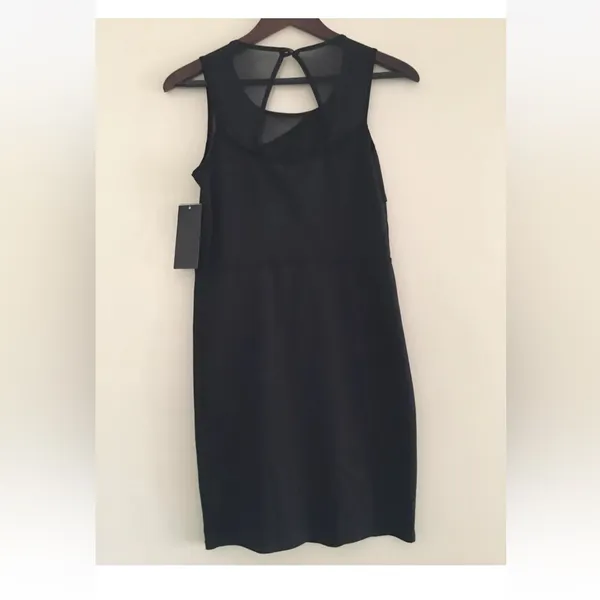 Tempted Apparel Mini Black Sheath Dress Size L - Image 7