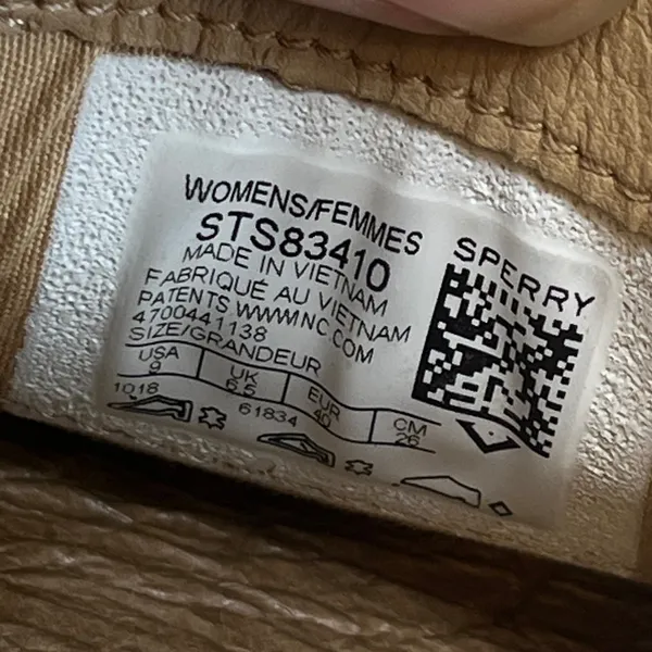 Sperry Womens Seaport Penny Loafers Tan‎ White Leather Preppy Slip On STS83410 9 - Image 8
