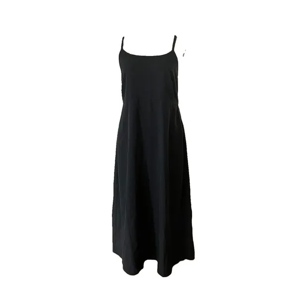 Everlane The Japanese GoWeave Cross-Back Slip Dress Sleeveless Black Size 2 - Image 2