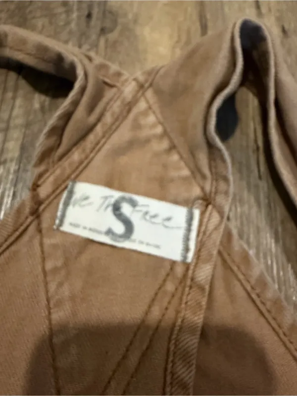 Free People Women's Ziggy Brown Overalls with Bib Pocket - Image 5