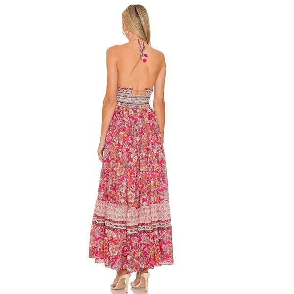 Free‎ People Real Love Print Maxi Dress In Meadow Como Bohemian Size Medium - Image 2