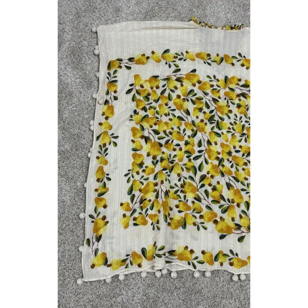 Farm Rio Pear Crochet Pom Pom Beach Cover Up Kaftan Summer Oversized Size S - Image 7