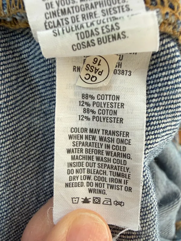 Aerie Baggy Cargo Denim Wide Leg Overalls Medium Wash Adjustable Straps - Image 7