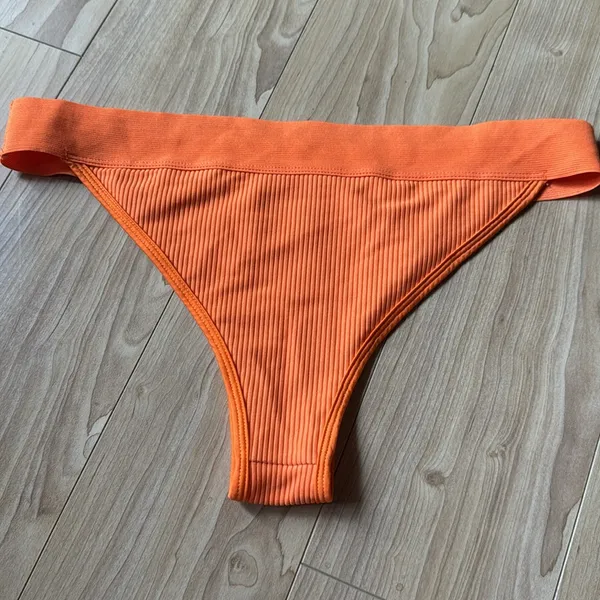 Frankie's Bikinis Vibrant Orange Bikini Bottom - Image 2