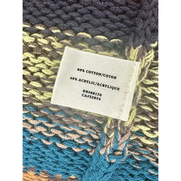 Sky And Sparrow Anthropologie Multicolored Striped Cotton Blend Long Cardigan Size M EUC - Image 4