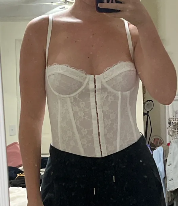 Corset Top White Size XS - Image 7