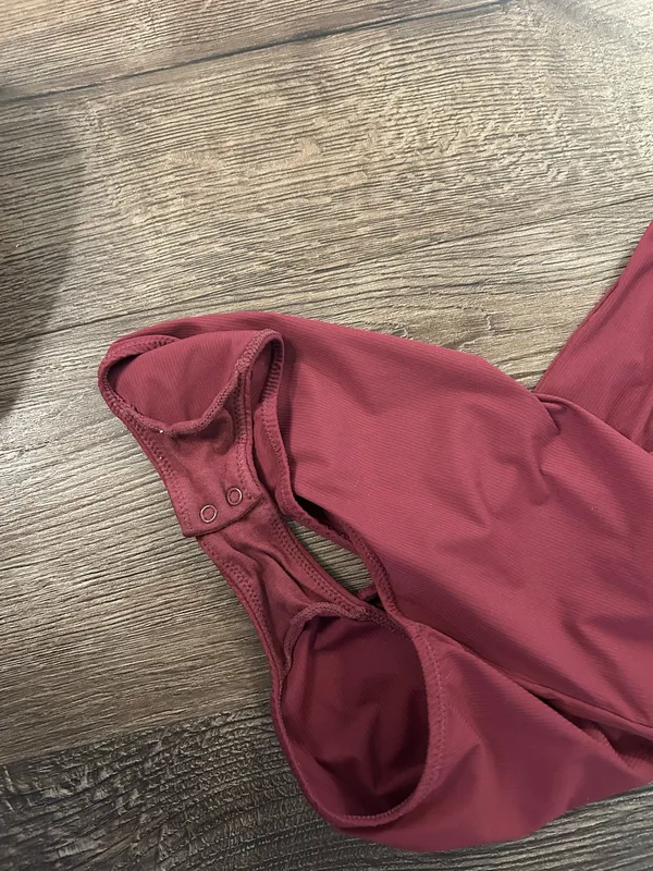 Free People Intimately Bodysuit Burgundy - Image 5