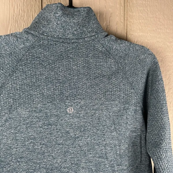 Lululemon Engineered Warmth Half-Zip 1/4 Zip Pullover Women's 8 Teal Blue Active - Image 7