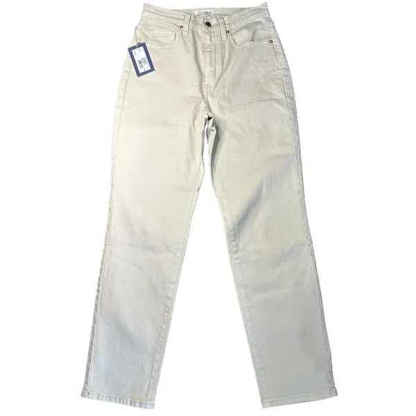 Women's High-Rise‎ 90's Vintage Straight Jeans - Universal Thread Beige SZ 4R - Image 2